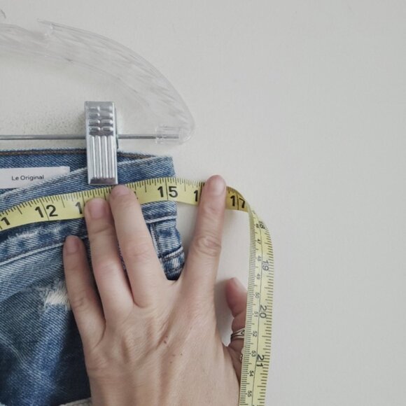 Frame Denim Size 29 Le Original High Rise Straight Distressed Light Blue Jeans - Picture 4 of 9